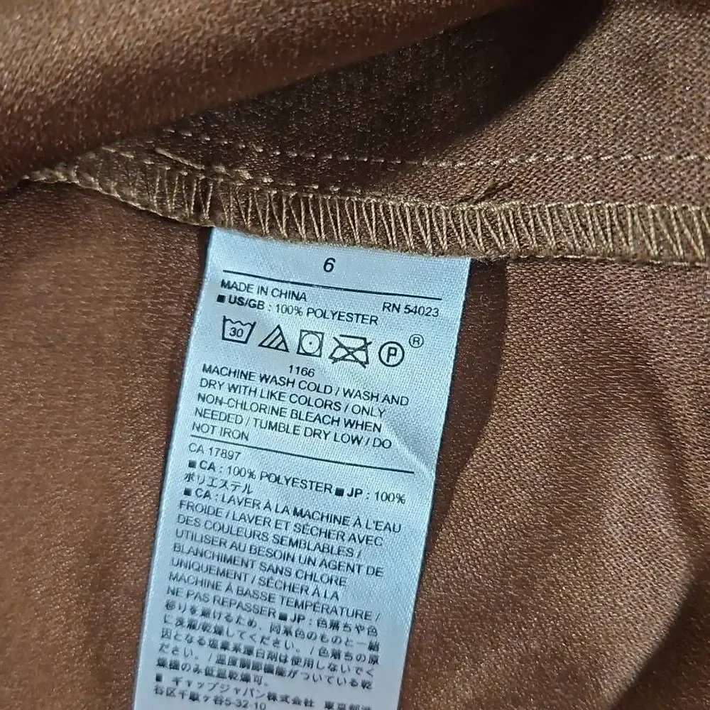 Brown Faux Microfiber Suede Banana Republic Brown Skirt Size 6